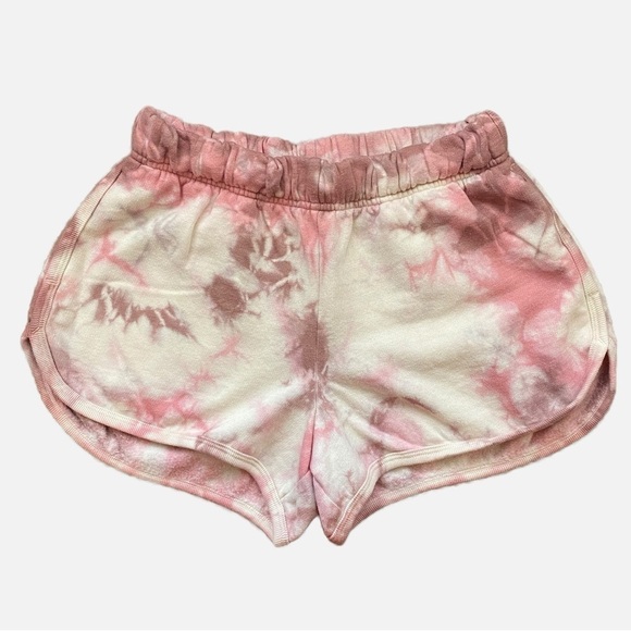 PINK Victoria's Secret Curved Hem Tie Dye Fleece Shorts Size Small - Picture 5 of 10